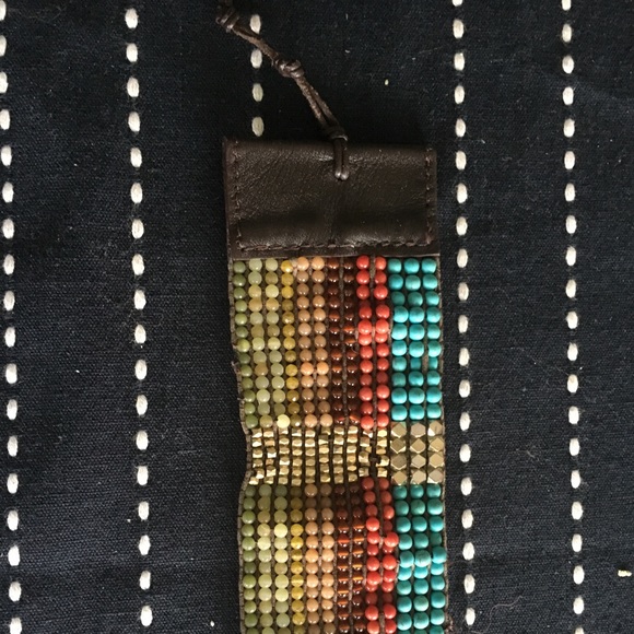 Handmade beaded bracelet! Leather as well - Picture 5 of 7